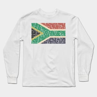 South Africa national anthem flag - Nkosi Sikelel' iAfrika Long Sleeve T-Shirt